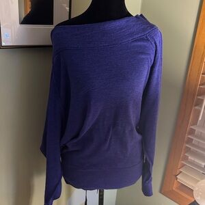 Free People Off-the-Shoulder Sweater in Deep Violet